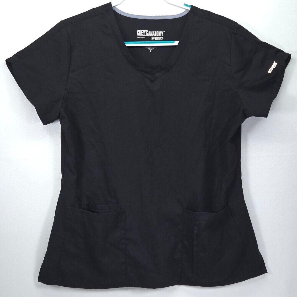 Greys Anatomy Scrub Top Womens Large Active Professional Tech Nurse Wear to Work